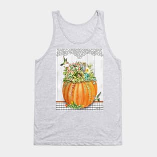 Pumpkins With Succulents C Tank Top